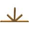Ekena Millwork Saratoga Rough Sawn Timber Gable Bracket, Western Red Cedar, 108"W x 72"H x 4"D x 6"F, 16/12 Pitch GBW108X72X0406SAR00RWR - alternate 3